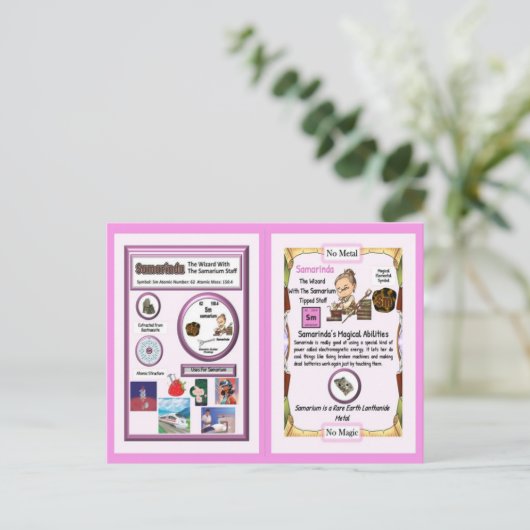 Samarinda Wizard - Samarium-Element Postkarte (Stehend Vorderseite)
