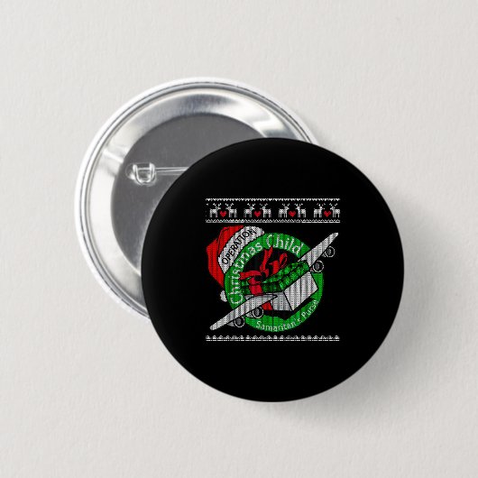 Samaritan's Purse Operation Christmas Child Funny Button (Vorne & Hinten)