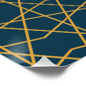 Samarkand Gold Geometrie Poster (Ecke)