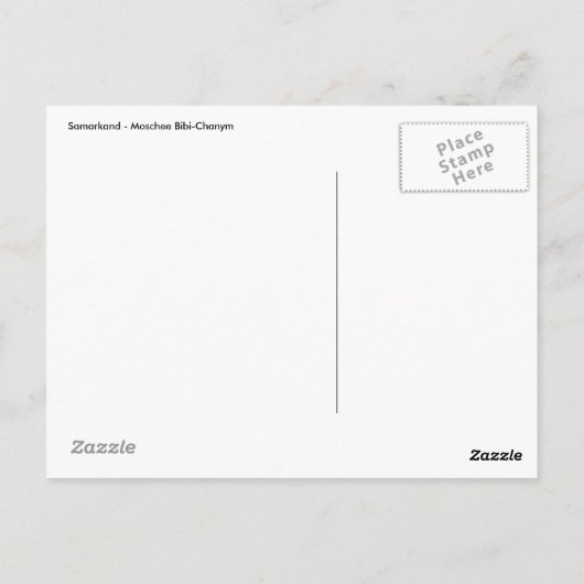 Samarkand Moschee Bibi-Chanym - Samarquand Postkarte (Rückseite)