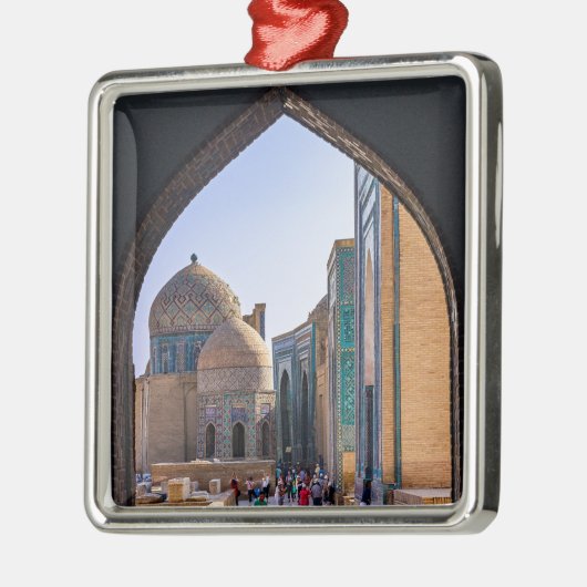 Samarkand, Usbekistan - Nekropolis von Shah-i-Zind Ornament Aus Metall (Links)