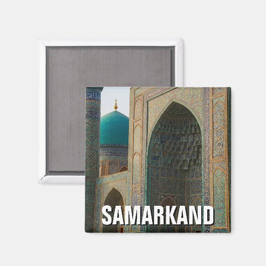 Samarkand Usbekistan Travel Magnet (Vorderseite/Rückseite)