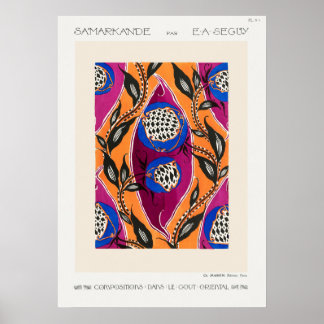 Samarkande Blume Market Wall Decor Poster