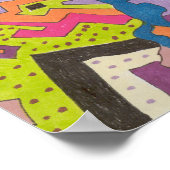 "Samba" 24x18 Abstrakt Poster (Ecke)