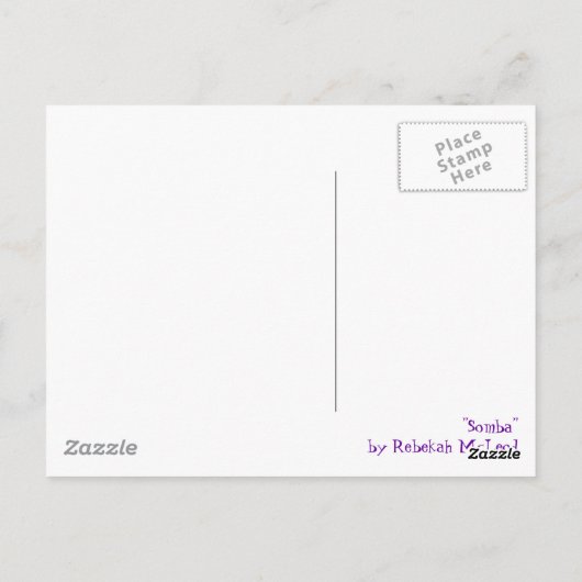 "Samba" Abstrakt Postkarte (Rückseite)