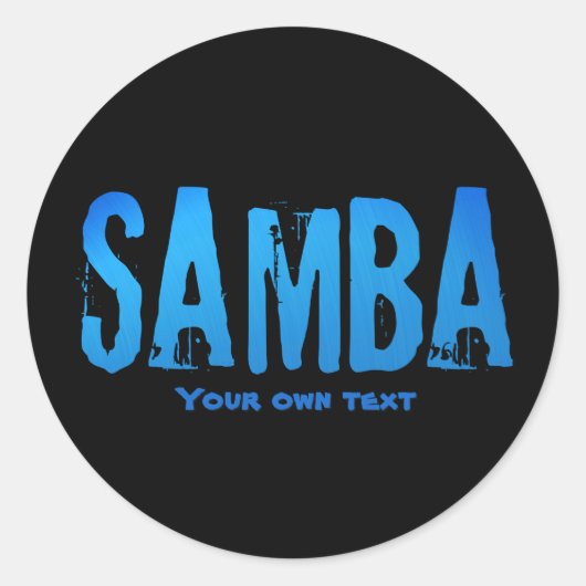 Samba brasileiro do Brasil Runder Aufkleber (Vorderseite)