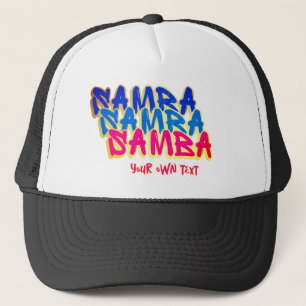 Samba brasileiro graffiti dance music outfit truckerkappe