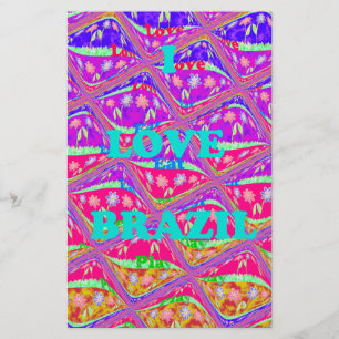 Samba Brasilien Spaß I Liebe Brasilien Farben Briefpapier