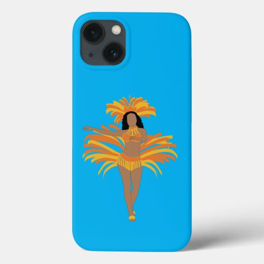 Samba Dancer Blue Phone Case (Rückseite)
