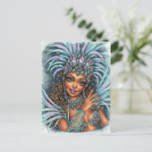 Samba Dancer Postcard Postkarte (Stehend Vorderseite)