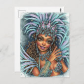 Samba Dancer Postcard Postkarte (Vorne/Hinten)