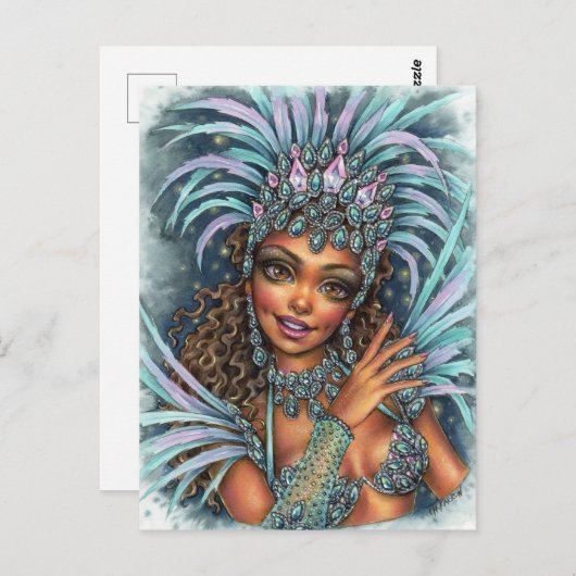 Samba Dancer Postcard Postkarte (Vorne/Hinten)