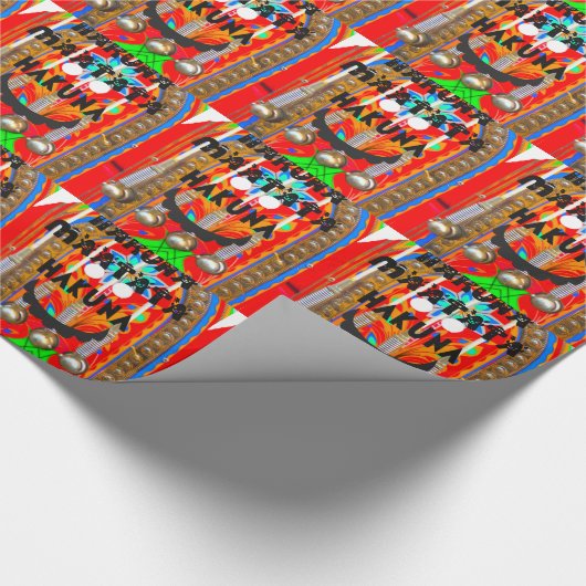 Samba Karneval Farben Hakuna Matata Bling. Geschenkpapier (Ecke)