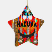 Samba Karnevalfarben Hakuna Matata blings.png Keramik Ornament (Rechts)