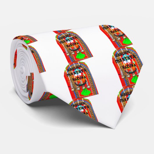 Samba Karnevalfarben Hakuna Matata blings.png Krawatte (Gerollt)