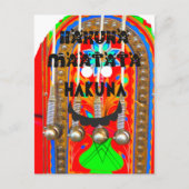 Samba Karnevalfarben Hakuna Matata blings.png Postkarte (Vorderseite)