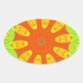 Samba Motif Art Print Ovaler Aufkleber (Vorderseite)