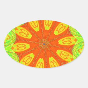 Samba Motif Art Print Ovaler Aufkleber