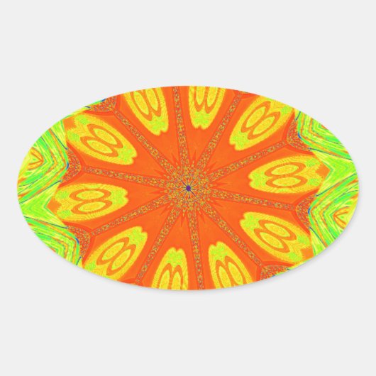 Samba Motif Art Print Ovaler Aufkleber (Vorderseite)