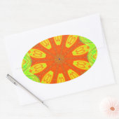 Samba Motif Art Print Ovaler Aufkleber (Umschlag)