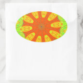 Samba Motif Art Print Ovaler Aufkleber (Tasche)