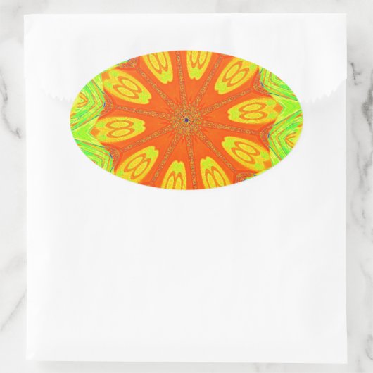 Samba Motif Art Print Ovaler Aufkleber (Tasche)