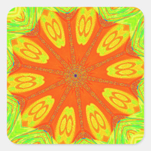 Samba Motif Art Print Quadratischer Aufkleber