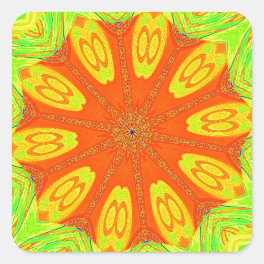 Samba Motif Art Print Quadratischer Aufkleber (Vorderseite)