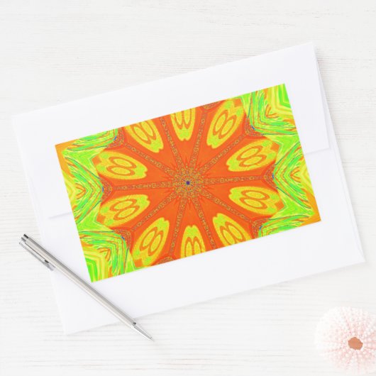 Samba Motif Art Print Rechteckiger Aufkleber (Umschlag)