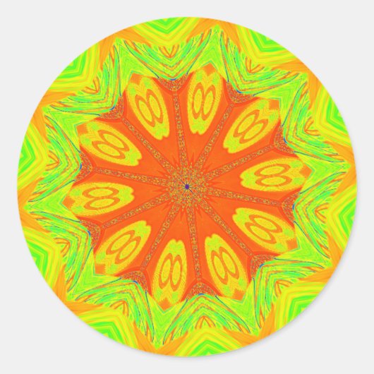 Samba Motif Art Print Runder Aufkleber (Vorderseite)