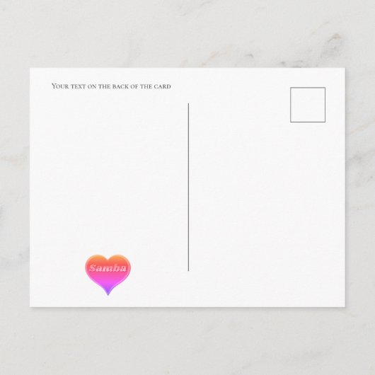 Samba Tanz brasilianischen Karneval Einladung Post (Rückseite)