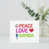 Samba Tanzdesigns Postkarte (Stehend Vorderseite)