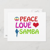 Samba Tanzdesigns Postkarte (Vorne/Hinten)