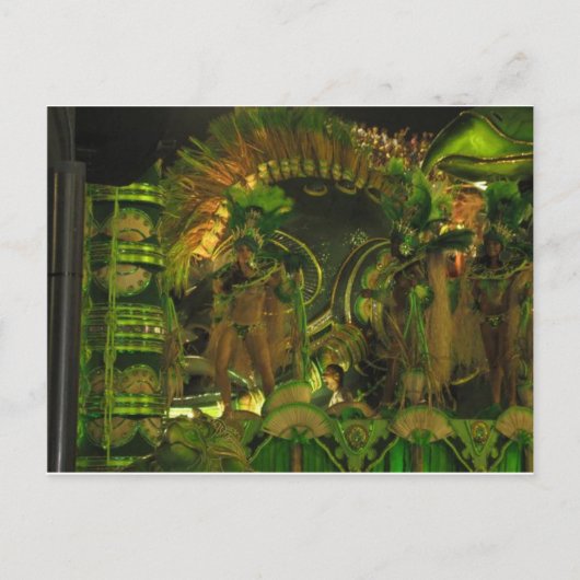 Samba tänzer in Carnaval in Rio Postkarte (Vorderseite)