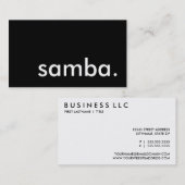 Samba. Visitenkarte (Vorne/Hinten)