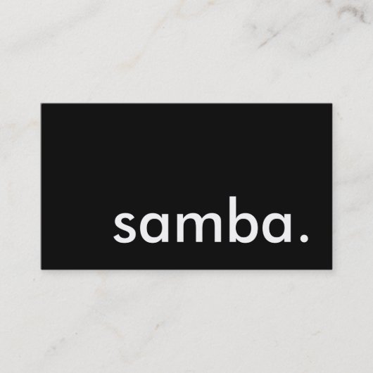 Samba. Visitenkarte (Vorderseite)
