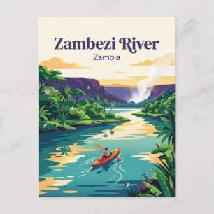 Sambesi-Fluss, Sambia Postkarte
