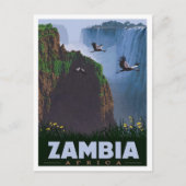 Sambia Afrika Vintage Reise Postkarte (Vorderseite)