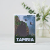 Sambia Afrika Vintage Reise Postkarte (Stehend Vorderseite)