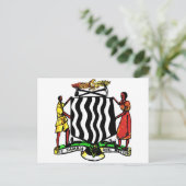 Sambia, Afrika, Wappen Postkarte (Stehend Vorderseite)