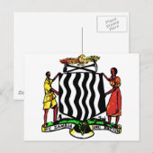 Sambia, Afrika, Wappen Postkarte (Vorne/Hinten)