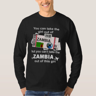 Sambia Bordkarte  Sambia Mädchen  Sambia T-Shirt