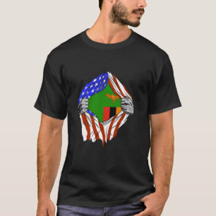 Sambia Chest USA Sambia Flagge Sambia Prid T-Shirt