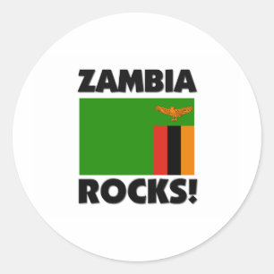Sambia-Felsen Runder Aufkleber