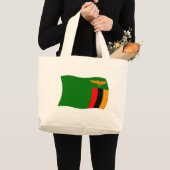 Sambia Flag Tote Bag Jumbo Stoffbeutel (Vorderseite (Produkt))