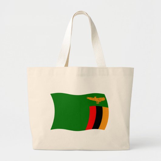 Sambia Flag Tote Bag Jumbo Stoffbeutel (Vorne)