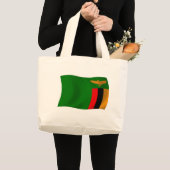 Sambia Flag Tote Bag Jumbo Stoffbeutel (Vorderseite (Produkt))