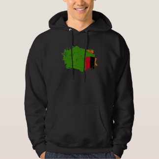Sambia-Flagge Grunge Länderflagge Sambia Hoodie