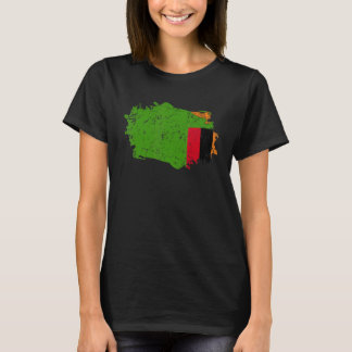Sambia-Flagge Grunge Länderflagge Sambia T-Shirt