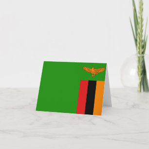 Sambia-Flagge Notizkarte Karte